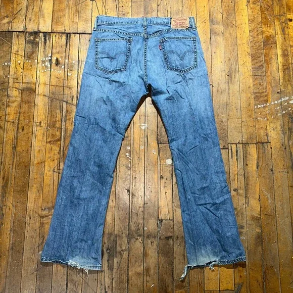 Levi's 527 Jeans Men's Size 33x30 Blue Denim Medium Wash Flat Front Bootcut Leg - Picture 7 of 10